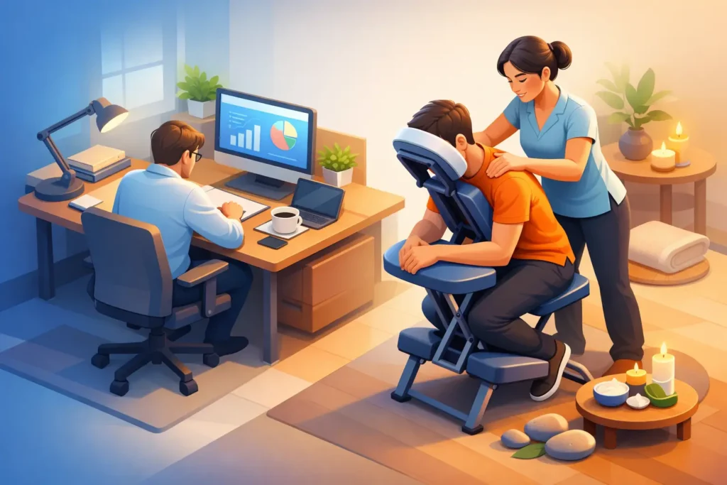 Massage Therapy for Desk Workers Who Sit All Day